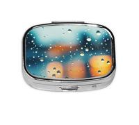 Hmbgfw Organizador de pastillas, mini pastillero con 2 compartimentos, perfecto para viajes, cartera o uso de bolsillo, organizador diario ideal para un fácil acceso y comodidad ligera, día lluvioso