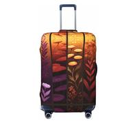 Hmbgfw Plant Forest - Funda protectora de equipaje de viaje con tubos de vidrio, se adapta a maletas de 18 a 32 pulgadas, accesorios de viaje, Negro -, S