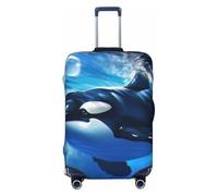 Hmbgfw The Killer Whale In The Sea - Funda protectora de equipaje de viaje para maleta de 18 a 32 pulgadas, accesorios de viaje, Negro -, L