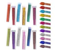 HMCEY 12 Piezas Purpurina Polvo 7 G,Purpurina Manualidades para Velas,Glitter Powder,Lentejuelas para Uñas,Brillantina de Colores para Pintura para Arte de Uñas, Decoración, Resina Epoxi - 12 Colores