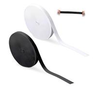 HMCEY 2 Rollos Cinta Elastica Costura 1 cm × 10 m,Banda Elástica para Coser,Goma Elástica para Pantalones,Cinta Elastica Ancha Negro y Blanc,Banda Elásticas para Ropa,Goma Elásticas Manualidades