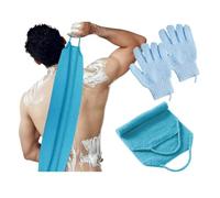 HMCEY 3 Piezas Depurador de Espalda,Guantes Exfoliante Corporal,Estropajo Exfoliante de Espaldas,Cepillo Espalda Ducha,Cepillo Corporal Ducha,Manoplas Baño,Back Scrubber para Hombres y Mujeres