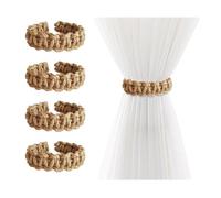 HMCEY 4 Piezas Alzapaños Cortinas Boho,Sujeta Cortinas de Exterior,Curtain Tiebacks,Cinta Decorativa para Cortina,Soporte de Cortina de Cuerda,Suministros de Decoración para Hogar, Oficina, Ducha
