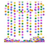 HMCEY 4 Piezas Guirnalda de Papel Redonda 4 M,Guirnalda Confeti para Colgar Multicolores,Guirnaldas Colgante para Bodas,Banderines Decoracion Cumpleaños para Carnaval, cumpleaños, Fiesta - Vivos