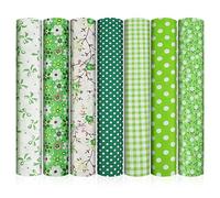 HMCEY 7 Piezas Tela Algodon Patchwork 50 X 50 CM,Telas para Costura Bebe,Retales de Tela para Manualidades,Telas para Quilting Cuadrado,Cotton Fabric For Sewing para Decoración DIY, Artesanale