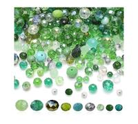 HMCEY 800 Cuentas de Cristal Facetado 4/6/8 mm,Abalorios Pulseras Cristal,Accesorios para Hacer Pulseras Bolita,Cuentas de Vidrio,Abalorios Collares,Bolas Pulsera Manualidades,Beads For Jewelry Making