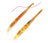 HMCEY Agujas de Ganchillo 6 MM,Ganchillos Crochet Ergonomico,Aguja Crochet Hook,Ganchillo para Principiantes con Manijas,Gancho para Ganchillo Hecho A Mano,Gancho para Manos Artríticas para Bolsos