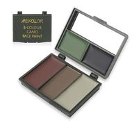 HMCEY Maquillaje de Camuflaje 5 Colores,Pintura Camuflaje Militar Cara con Espejo,Pintura Enmascaramiento Militar,Face Painting Body para Actividades al Aire Libre, Caza, Juego de Todoterreno