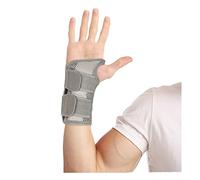 HMCEY Muñequera Tendinitis Muñeca Transpirable Muñequera Tunel Carpiano Izquierda Elastico Ortopedica Muñequera de Soporte Férula Muñeca para Esguinces, Lesiones por Esfuerzo Repetitivo(Gris,S/M)