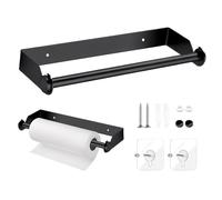 HMCEY Portarrollos Cocina Pared 28 CM,Soporte Papel Cocina Acero Inoxidable,Paper Towel Holder,Colgador Adhesivo Papel Baño Sin Taladro,Dispensador Papel Higienico Adhesivo,Soporte para Rollos