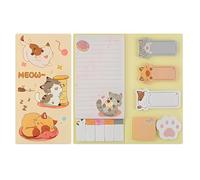 HMCEY Set Notas Adhesivas Colores,Bloc De Notas Autoadhesivas,Sticky Notes,Marcadores Adhesivos para Libros,Marcapaginas Adhesivos Escribir,Pegatinas Marca Libros,Papelería Oficina para Escuela