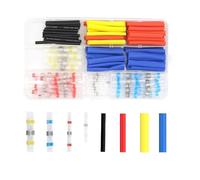 HMCOCOOFM Kit surtido de 135 conectores de cables eléctricos con terminales de soldadura y manguitos aislantes termorretráctiles.