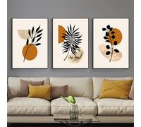 HMDKHI Póster abstracto bohemio moderno para decoración de pared, hermosas imágenes botánicas, arte de pared, juego de póster minimalista sin marco (cuadro de pared: 04,50 x 70 cm x 3 piezas)