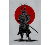 HMDKHI Póster japonés Bushido, ninjas japoneses, figuras samurai de pintura, figuras japonesas y póster de Monte Fuji, sin marco (JP-01, 1 Pcs-60 x 90 cm)