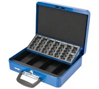 HMF 10016-05 - Caja de caudales (asa, 30 x 24 x 9 cm), color azul