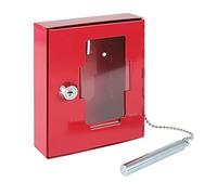 HMF 1021-03 Caja de Llaves de Emergencia con Martillo 15 x 12 x 4 cm, Rojo