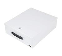 HMF 142-07 Caja para documentos XL con cerradura para archivadores, DIN A4/B4, gris claro