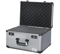 HMF 14412-02 Maletín fotográfico de Aluminio, maletín para miniaturas con Espuma precortada | 46 x 33 x 26 cm