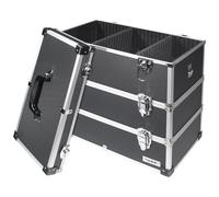 HMF 14660900 - Maletín de herramientas de aluminio, vacío, con separadores individuales, estantes a elegir, color negro