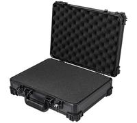 HMF 15500 - Estuche de transporte con espuma de rejilla, estuche universal, 39 x 29 x 12 cm, negro, maleta