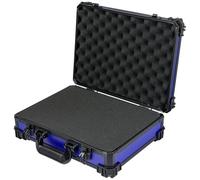 HMF 15500 - Maletín de transporte con espuma de rejilla, funda universal, 39 x 29 x 12 cm, Azul, 39 x 29 x 12 cm