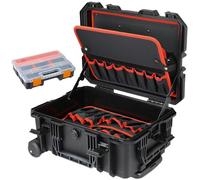 HMF 15604-02 Carrello Porta utensili da esterno vuota, cassetta per attrezzi grande | 46,5 x 36 x 22,5 cm