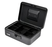HMF 20017-02 - Caja de caudales con cerradura de combinación (25 x 18 x 8,5 cm), color negro