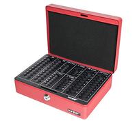 HMF 208-03 Caja de caudales, para monedas 25 x 18 x 9 cm, rojo