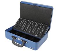 HMF 22037-05 Caja de caudales para contar y transportar dinero 36 x 25 x 11 cm, azul