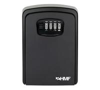 HMF 328-02 - Caja fuerte para llaves con código numérico de 4 dígitos, caja para llaves exteriores, 14,5 x 10,5 x 5,5 cm, color negro