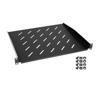 HMF 65499 Estante para Armario de Servidor | 19 Pulgadas | 1 U | 400 mm de Profundidad de Montaje | Negro
