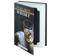 HMF 80701 Caja de libro, caja de caudales con camuflaje de libro con paginas de papel, "Whisky", 18,7 x 13 x 4,2 cm