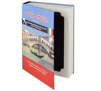 HMF 80935 caja fuerte en forma de libro, caja de caudales camuflada, páginas de papel auténticas, "Bella Italia", 23 × 15 × 4 cm, rotulación en italiano