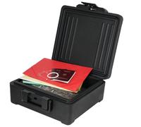 HMF Caja de documentos ignífuga DIN A4, resistente al agua, con cerradura, 39 x 40 x 17 cm, color negro