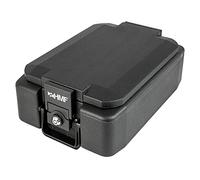 HMF Caja de documentos ignífuga DIN A4 vertical, caja para dinero con cerradura, 41 x 28 x 15,5 cm, color negro
