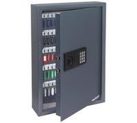 HMF Caja Fuerte para Llaves con Código Electrónico, Armario Guardallaves con Cerradura Digital | 108 Ganchos | 66,5 x 43 x 13 cm | Antracita