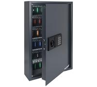 HMF Caja Fuerte para Llaves con Código Electrónico, Armario Guardallaves con Cerradura Digital | 132 Ganchos | 66,5 x 43 x 13 cm | Antracita