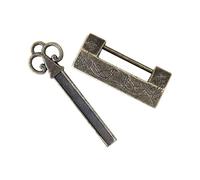 HMF Candado decorativo chino antiguo | pájaro | 4 x 1,8 x 1 cm | oro