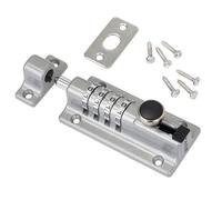 HMF Cerradura 3591-09 con código numérico de 4 dígitos de aleación de zinc | 12,2 x 4 x 4,8 cm | plata