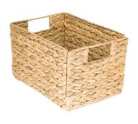 HMF cesta de almacenamiento, cesta plegable trenzada de jacinto de agua junco de mar | talla M | 32 x 23 x 20 cm