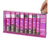 HMF Contador de Monedas con clasificación automática para Guardar Monedas, clasificador de Monedas Transparente con Escala de Valor como Hucha para niños | 24 x 12 x 5 cm | Rosa