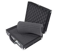 HMF Maletín de Aluminio, para Armas con Espuma precortada | Maletín Protector Resistente para Pistolas, cámaras o Herramientas | 36,5 x 29 x 12 cm | Negro