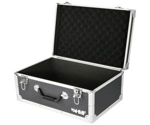 HMF Maletín fotográfico con Espuma, maletín de Transporte Acolchado con Marco de Aluminio para DSLR/réflex y cámaras sin Espejo y Accesorios fotográficos | 48 x 32 x 22,5 cm | Negro