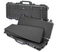 HMF Outdoor Maletín para Armas largas ODK200, Estuche para Rifle Impermeable IP67 con Espuma troquelable | 113 x 41 x 15,5 cm | Negro