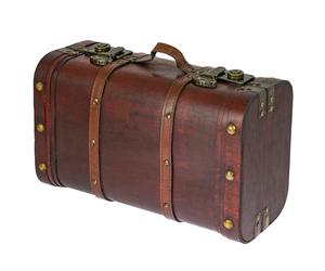 HMF Treasure Chest Peru 6412-140, de madera, maleta vintage, dimensiones 40 x 23,5 x 16,5 cm, tamaño grande, modelo Perú