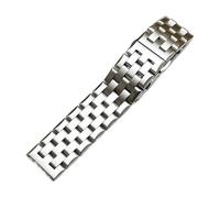HMFang 18 mm 20 22 de acero inoxidable reloj la banda mariposa Hebilla buceo Hombres del deporte Reemplazo relojes Pulsera Cinturón muñeca(Silver,18mm)