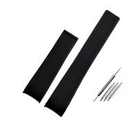 HMFANG Banda de reloj de goma compatible con Tag way201a / way211a 300 | 500 Correa de muñeca 21mm 22mm Arc End Black Blue Watch Band con hebilla plegable(Black no clasp,21mm)