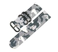 HMFANG Correa De Nailon Verde Camuflaje, Correa De Nailon Deportiva De 20 Mm / 22 Mm Y 24 Mm, Resistente Al Agua Y Al Sudor, Corsé Grueso De Doble Capa For Hombres(A Brack clasp,20mm)