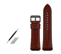 HMFANG Correa De Reloj De Cuero Genuino, Pulsera De Reloj De 22mm Compatible con Gu-ESS W0040G3 W0040G5 W0247G3, Correa De Reloj De Cuero(Dark Brown BK_22mm)