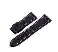 HMFANG - Correa de reloj de piel auténtica con hebilla de estilo retro de caballo loco italiano, 26 mm, 26mm PAM logo, Acetato, No es una piedra preciosa